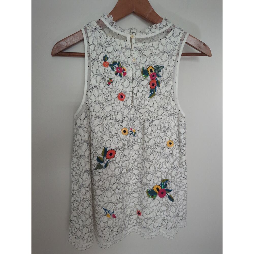 Maeve Anthropologie Macie Floral Lace Top NWT - Picture 6 of 6